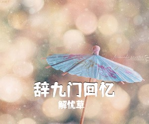 解忧草《辞九门回忆吉他谱》(G调)