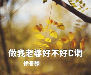 徐誉滕《做我老婆好不好C调吉他谱》(C调)