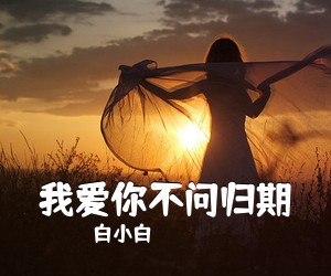 白小白《我爱你不问归期吉他谱》(B调)