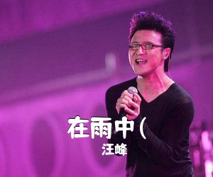 汪峰《在雨中(吉他谱》(F调)