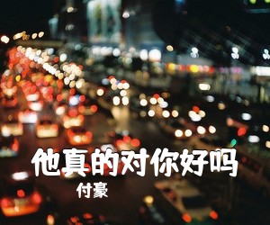 付豪《他真的对你好吗吉他谱》(C调)