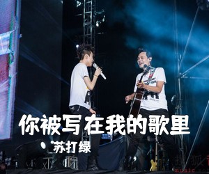 苏打绿《你被写在我的歌里吉他谱》(G调)