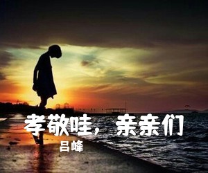 吕峰《孝敬哇，亲亲们简谱》