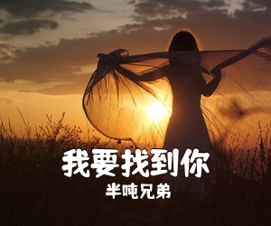 半吨兄弟《我要找到你吉他谱》(C调)