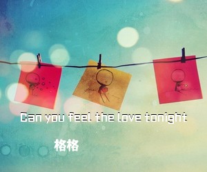 格格《Can you feel the love tonight吉他谱》(G调)