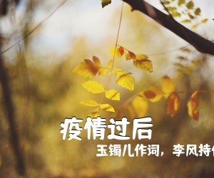 玉镯儿作词，李风持作曲，冷漠《疫情过后吉他谱》(G调)