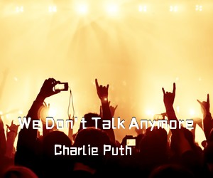 Charlie Puth《We Don't Talk Anymore吉他谱》(E调)