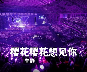 宁静《樱花樱花想见你吉他谱》(C调)