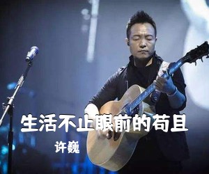 许巍《生活不止眼前的苟且吉他谱》(F调)