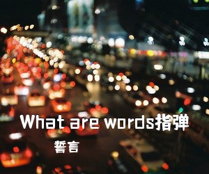 誓言《What are words指弹吉他谱》