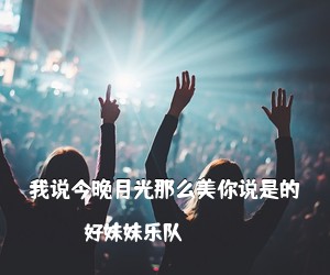 好妹妹乐队《我说今晚月光那么美你说是的吉他谱》(C调)