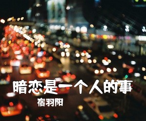 宿羽阳《暗恋是一个人的事吉他谱》(C调)