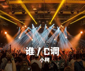 小柯《谁 / C调吉他谱》(C调)