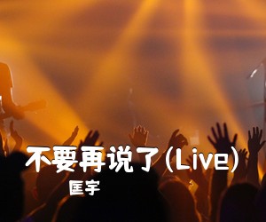 匡宇《不要再说了(Live)吉他谱》(G调)