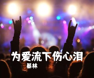 暴林《为爱流下伤心泪简谱》