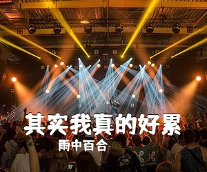 雨中百合《其实我真的好累简谱》
