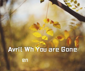 en《Avril Wh You are Gone吉他谱》(C调)