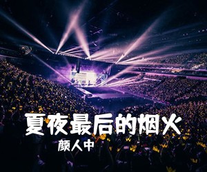 颜人中《夏夜最后的烟火吉他谱》(G调)