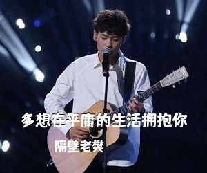 隔壁老樊《多想在平庸的生活拥抱你吉他谱》(C调)