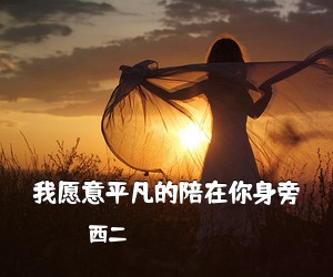 西二《我愿意平凡的陪在你身旁吉他谱》(C调)