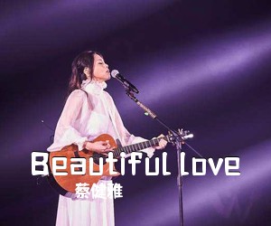 蔡健雅《Beautiful love吉他谱》(D调)