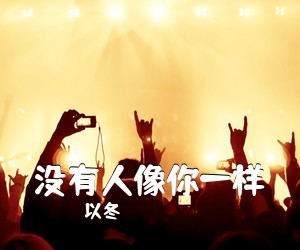 以冬《没有人像你一样吉他谱》(G调)