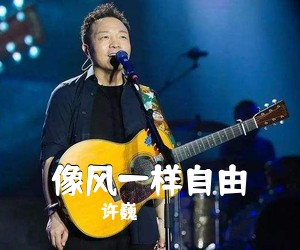 许巍《像风一样自由吉他谱》(G调)