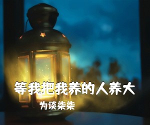 为谈柒柒《等我把我养的人养大吉他谱》(G调)