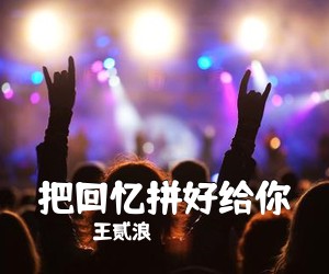 王贰浪《把回忆拼好给你吉他谱》(C调)