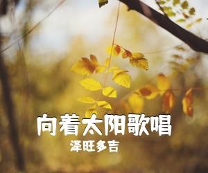 泽旺多吉《向着太阳歌唱简谱》