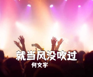 何文宇《就当风没吹过吉他谱》(C调)