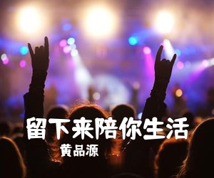 黄品源《留下来陪你生活吉他谱》