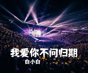 白小白《我爱你不问归期吉他谱》(B调)