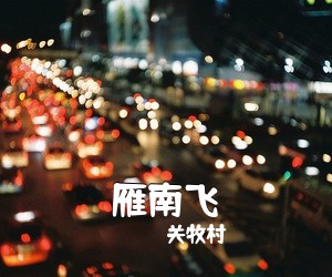 关牧村《雁南飞简谱》