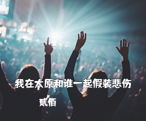 贰佰《我在太原和谁一起假装悲伤吉他谱》(C调)