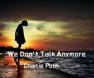 Charlie Puth《We Don't Talk Anymore吉他谱》(E调)