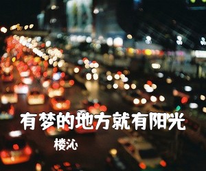楼沁《有梦的地方就有阳光简谱》