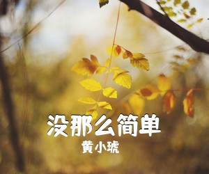 黄小琥《没那么简单吉他谱》(G调)