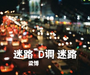 梁博《迷路  D调 迷路吉他谱》(D调)