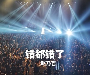 赵乃吉《错都错了吉他谱》(C调)