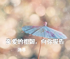 汤非《亲爱的祖国，向你报告简谱》