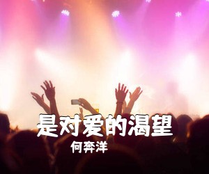 何奔洋《是对爱的渴望吉他谱》(G调)