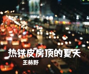 王赫野《热铁皮房顶的夏天吉他谱》(C调)