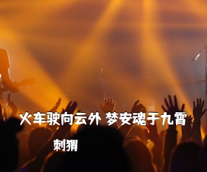 刺猬《火车驶向云外 梦安魂于九霄吉他谱》(C调)