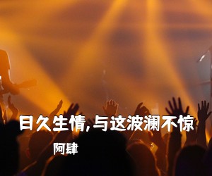 阿肆《日久生情,与这波澜不惊吉他谱》(C调)