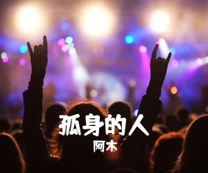 阿木《孤身的人吉他谱》(G调)