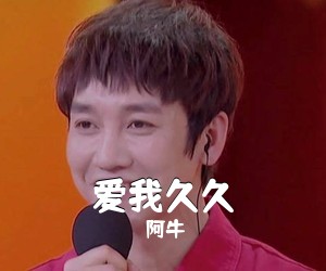 阿牛《爱我久久吉他谱》(D调)