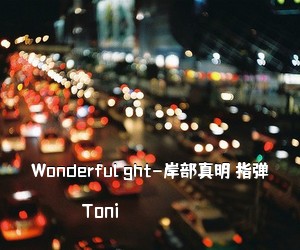 Toni《Wonderful ght-岸部真明 指弹吉他谱》