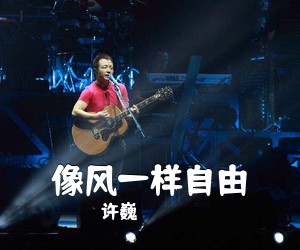 许巍《像风一样自由吉他谱》(C调)