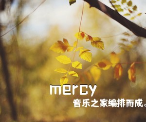 音乐之家编排而成。《mercy吉他谱》(C调)